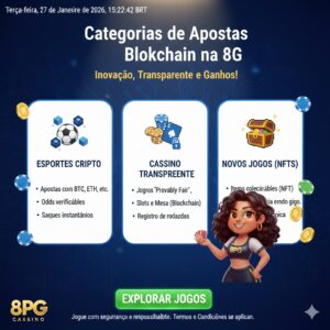 Categorias de Apostas Blockchain na 8PG