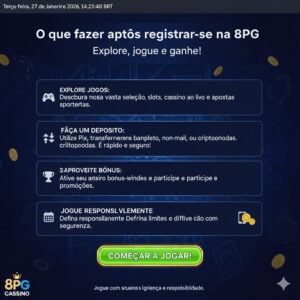 O que fazer após registrar-se na 8PG