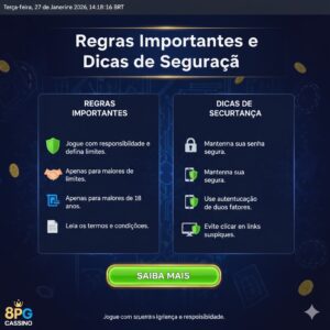 Regras Importantes e Dicas de Segurança