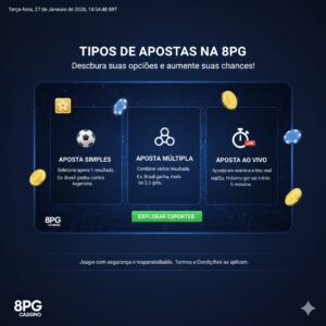 Tipos de Apostas na 8PG